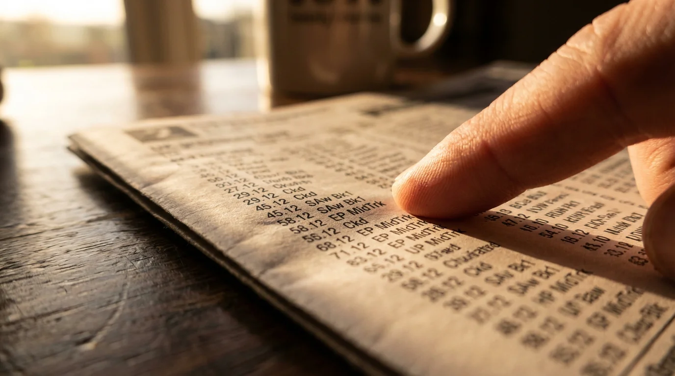 Greyhound racing terminology glossary — close-up of a greyhound racecard with abbreviations