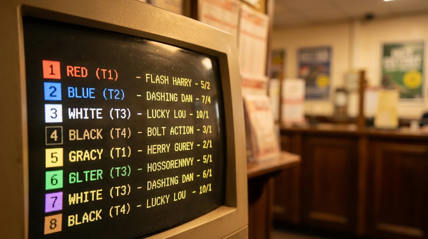 How greyhound racing odds are calculated — close-up of odds displayed on a bookmaker screen