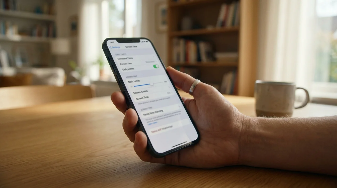 Responsible gambling in greyhound betting — person setting a limit on their phone screen